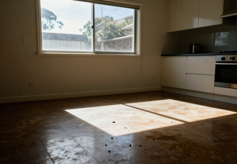 Bed bug infestation in a Beverly Hills bedroom before treatment