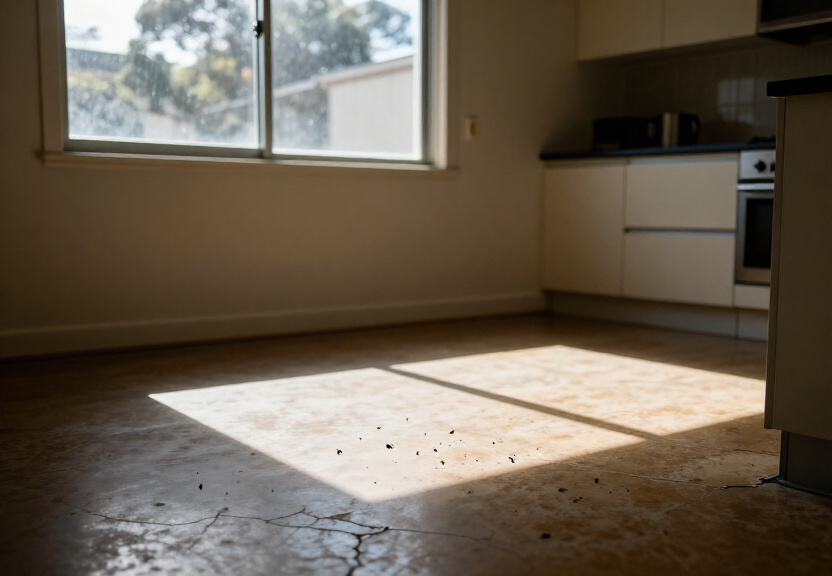 Bed bugs in a Beverly Hills commercial space before treatment